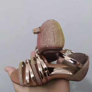 Sandália Rasteira Infantil Lurex PVC Addan - Bronze