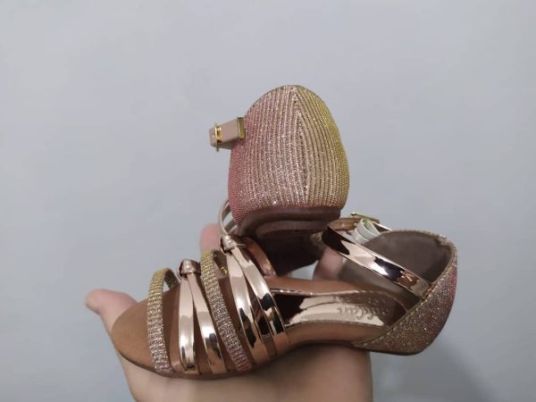 Sandália Rasteira Infantil Lurex PVC Addan - Bronze