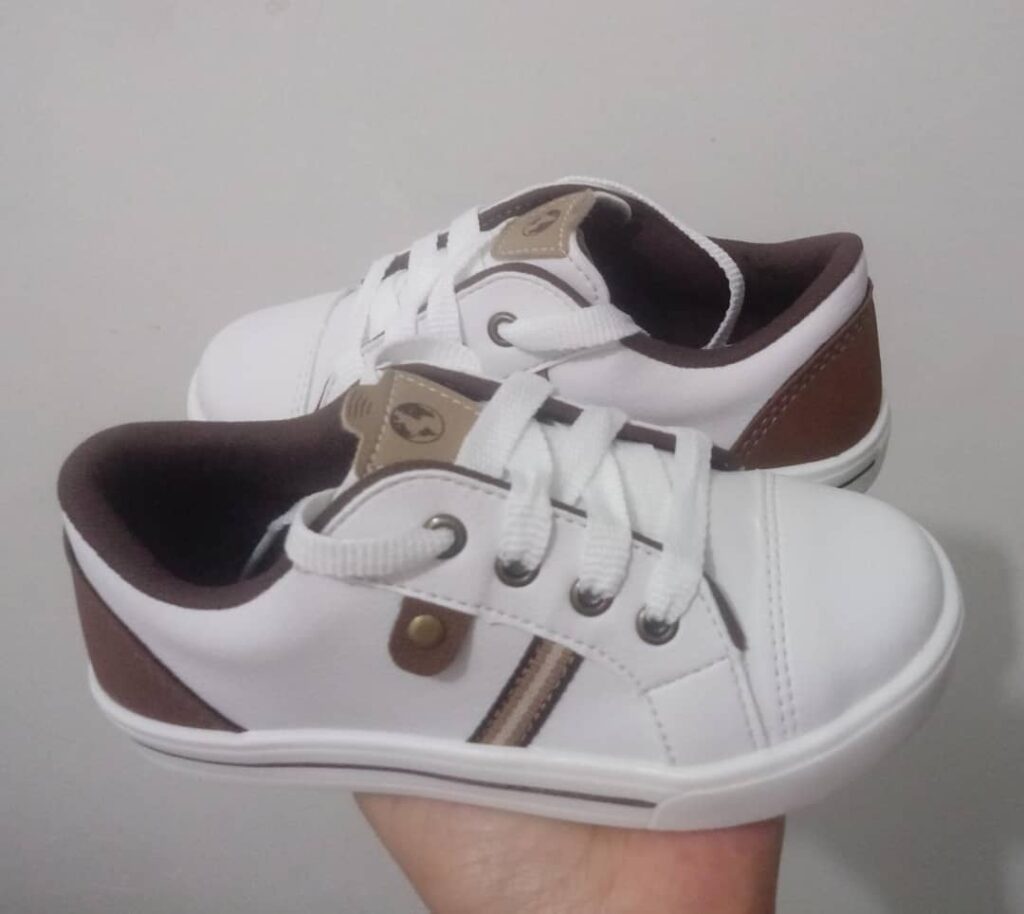 Tênis Infantil Tricae Listras Branco