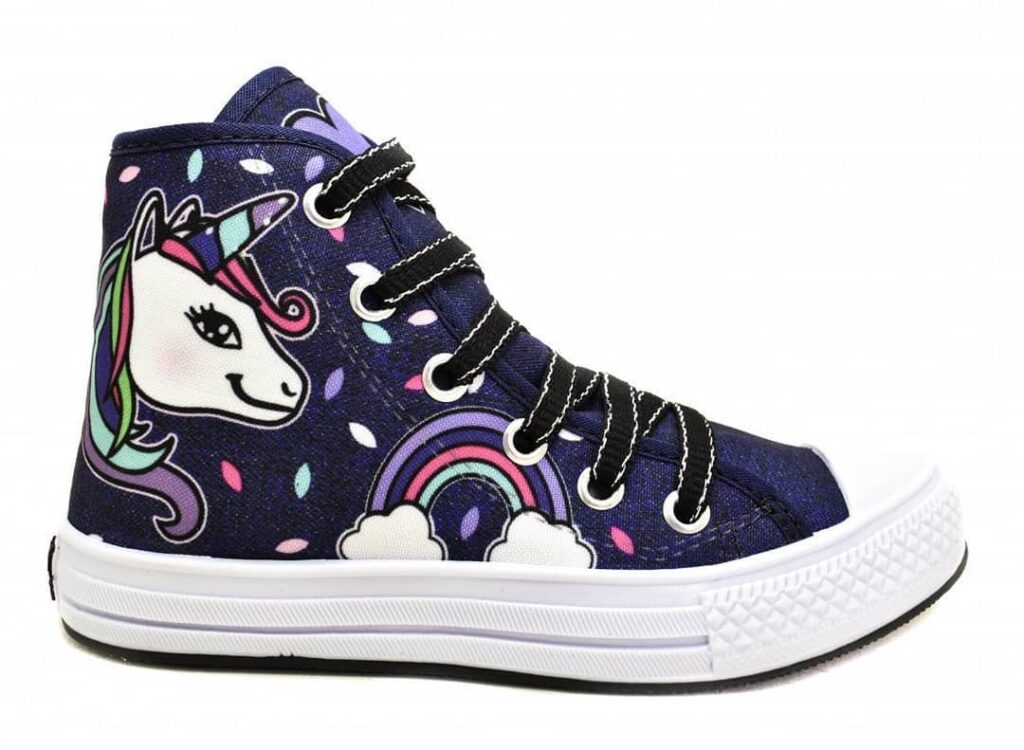 Tênis Corvetti Kids Feminino Kurz Unicórnio Arco Íris Jeans