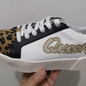 Tênis Feminino Casual Queen Hot Fix Onça Animal Print e Strass - Vizzano