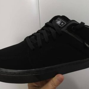 Tênis Casual Masculino Solado Reto Preto