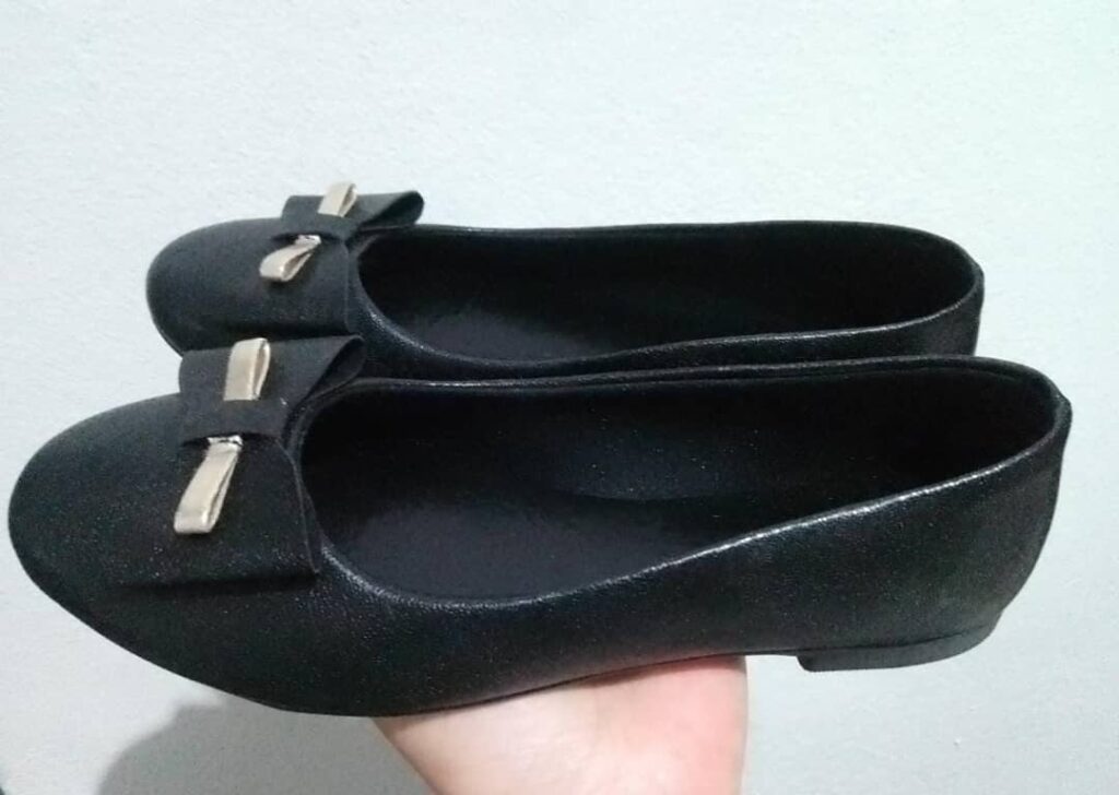 Sapatilha Feminina Napa Preta com Laço Duplo
