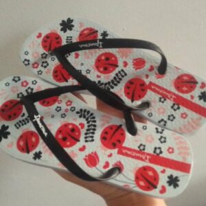 Chinelo Feminino Ipanema Jardins ll Branco/Preto/Vermelho