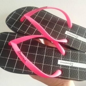 Chinelo Ipanema Temas V Quadriculado Preto