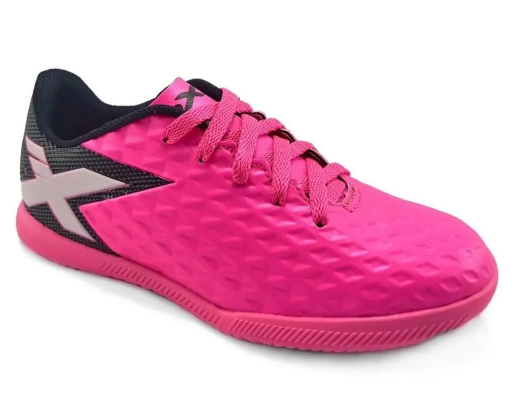 Chuteira Oxn Gênio 3 Pro Futsal Rosa