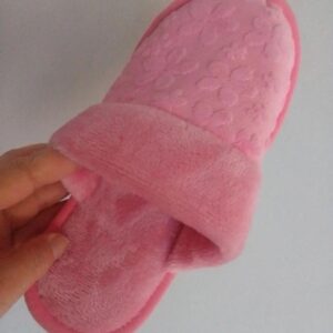 Pantufa de Veludo com Flores