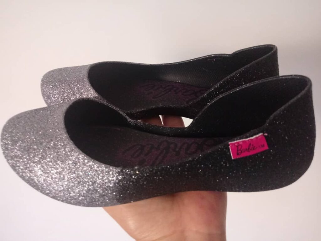 Sapatilha Infantil Barbie Pretty Grendene Kids 21759 - Grafite/Preto Glitter