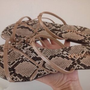 Rasteira Feminina Animal Print Tiras You Flat