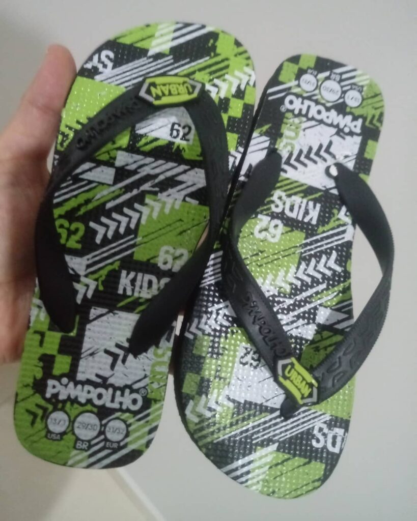 Chinelo Infantil Pimpolho Urban Masculino - Verde e Preto