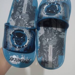 Chinelo Avangers (Vingadores) Slide Pantera Negra 26161 Azul